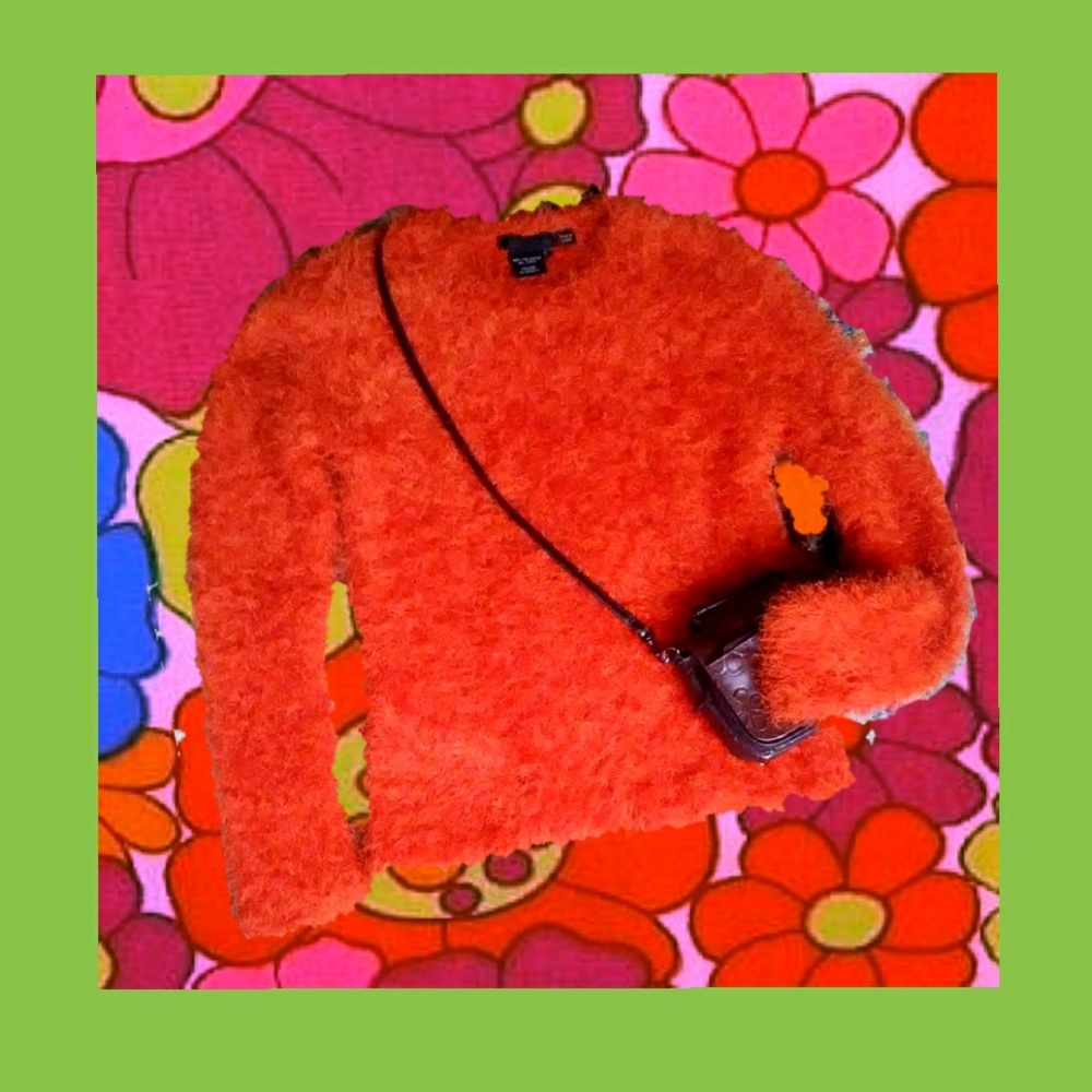 Orange Fuzzy Sweater